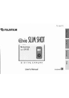Fujifilm Axia SlimShot manual. Camera Instructions.